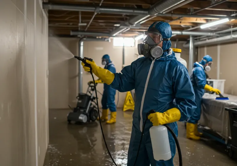 Basement Sanitization and Antimicrobial Treatment process in Danville, IN