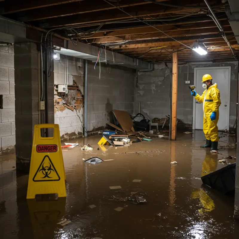 Flooded Basement Electrical Hazard in Danville, IN Property